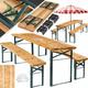 Picnic bench set Ludwig 2 benches, 1 Table - Garden furniture set, beer benches, beer table - brown
