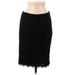 Diane von Furstenberg Casual Skirt: Black Solid Bottoms - Women's Size 6