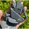 Pietre grezze di pietra di Shungite grezza-cristalli e pietre curative-pietra di Shungite-pietre di