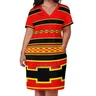 Wolaita V-Ausschnitt Kurzarm Rock schlanke Röcke lose elegante Mode Kleid 5xl Wolaita Süd äthiopien
