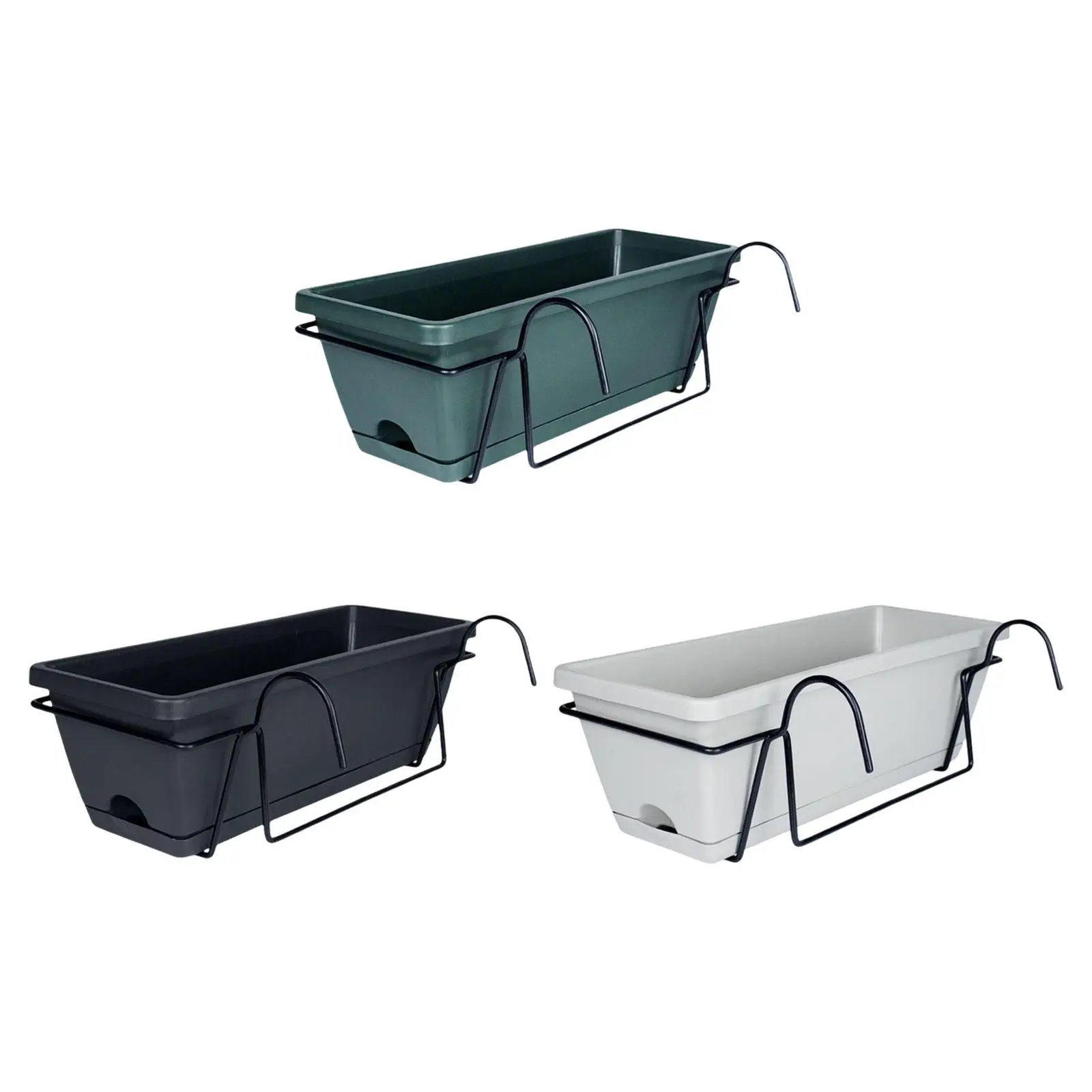 Hängender Pflanzgefäß für Balkongeländer, Pflanzkorb, Zaun, Pflanzgefäß, Heimdekoration, Fensterbox, Pflanzgefäß, Blumentopf für Gartendeck, Hof Image