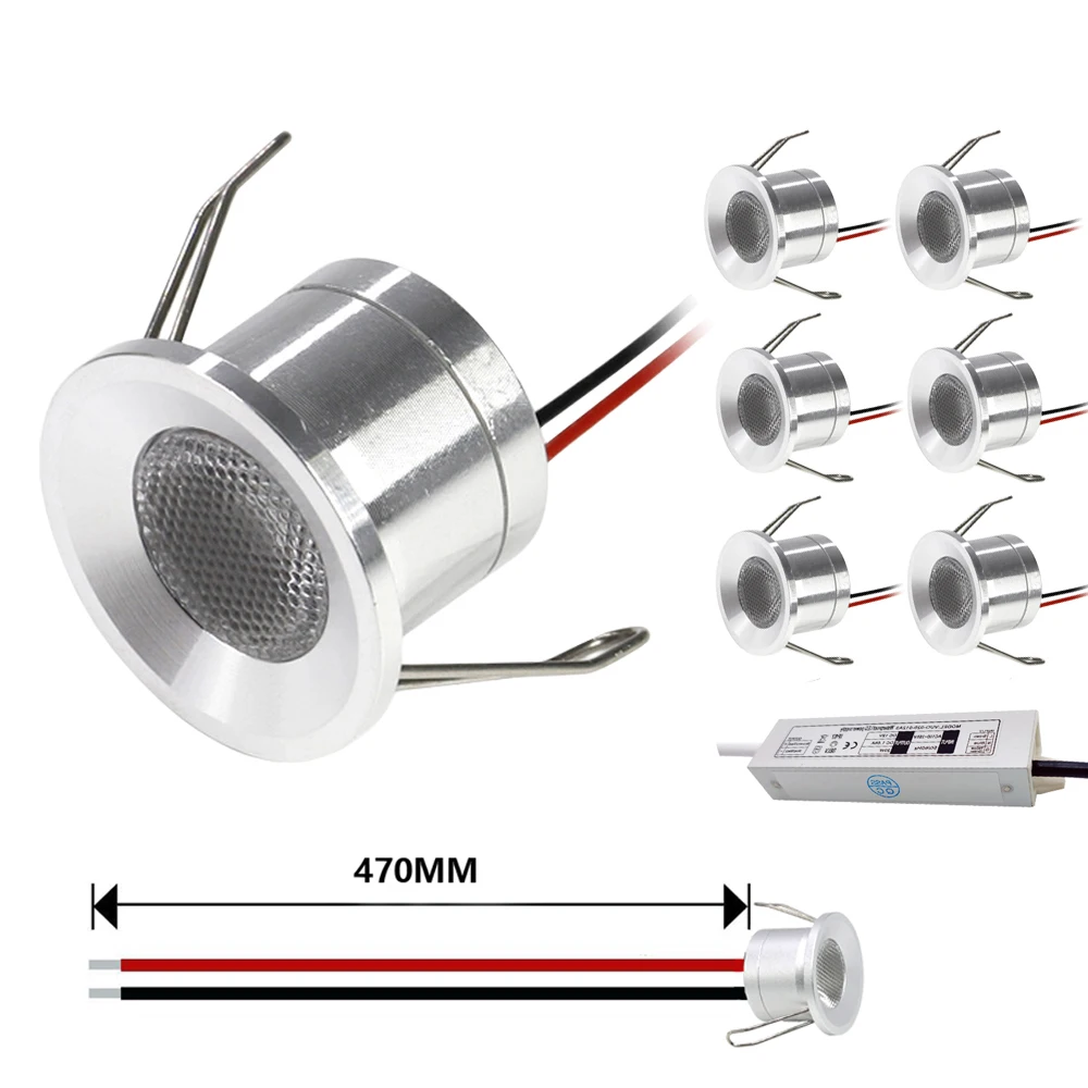 Mini-LED-Scheinwerfer Down light 2W Down light mit Fahrer Innen strahler für Deckens chrank Vitrine Loft Treppenstufe Dekorationen