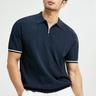 Men's Quarter Zip Polo Golf Shirt Daily Holiday Quarter Zip Short Sleeve Fashion Basic Plain Spring Summer Regular Fit White Navy Blue Quarter Zip Polo