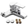 Shower Mixer Bar Valve Wall Mounted Chrome with Handheld Spray, Bottom G1/2 Shower Mixer Tap Round Mixer Bar Wall Mount