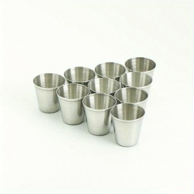 10pcs, 30ml/1oz Stainless Steel Shot Cups - Perfec...