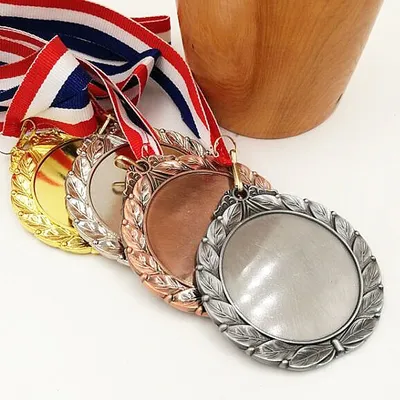 4 Color Blank Medals Gold Color Medal And Silver Color Medal And Branze Color Medal Print for
