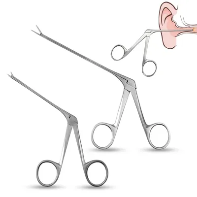 Hartmann Ear Picker Pliers Tongs Earwax Remover Micro Alligator Crocodile Nasal Forceps Ear Wax