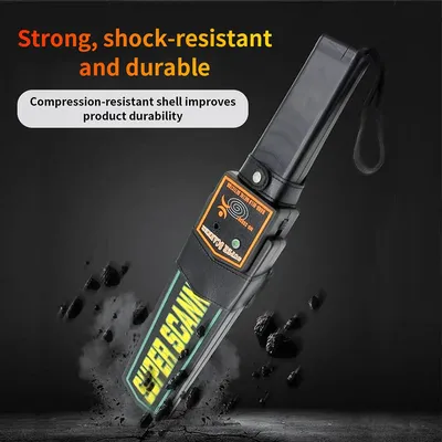 Black Metal Detector Handheld Metal Detection Outdoor Gold Finder Portable Scanner Depth Wall