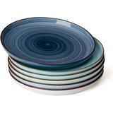 Porcelain Round Salad Plates, Appetizer Plates for Kitchen