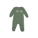 Just One You Made by Carter's Long Sleeve Onesie: Green Jacquard Bottoms - Size 9 Month