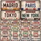 Vintage berlino Madrid New York Paris Country City Style Plate Metal aluminium Sign placca Man Cave