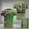 T-shirt da uomo brasiliano Camo Army Pattern 3d stampato estate o-collo manica corta top brasile