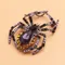 New Retro Geometric Hollow Spider spilla Light Luxury Rhinrhino Spider Pin accessori per uomini e
