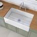 Ogonbrick 33" L x 20" W Single Bowl Fireclay Farmhouse Apron Kitchen Sink w/ Sink Grid & Basket Strainer Fireclay | 10 H x 33 W x 20 D in | Wayfair