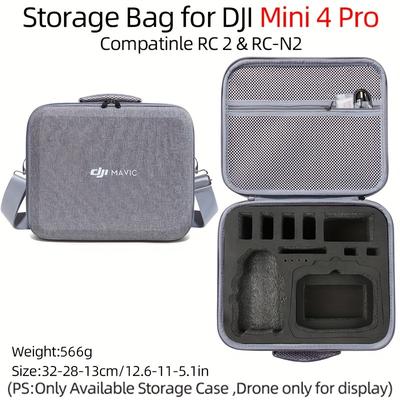 TEMU Porseejie 4 Pro & Rc-n2 Case - Eva Shoulder Bag, Portable Protective Carrying Box For Photography And Gear Image