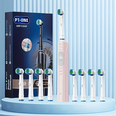 TEMU Electric Toothbrush For Adults With Timer, Usb , Includes 8 Brush Heads, Deep Cleaning, Multiple Modes Father's Day Gift Father's Day Gift