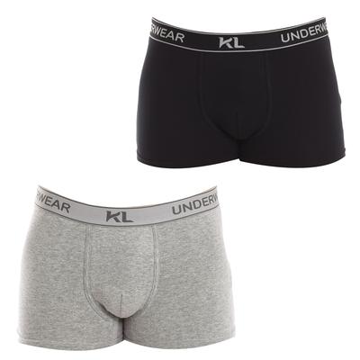 Kisses&love Mens Pack-2 Breathable Fabric Boxers With Anatomical Front KL2014 men - Multicolour Cotton - Size Large