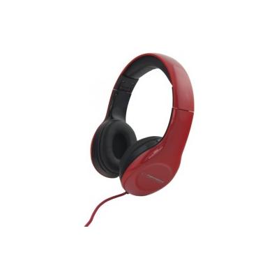 Esperanza EH138R Kopfhörer & Headset Kabelgebunden Kopfband Musik Schwarz, Rot