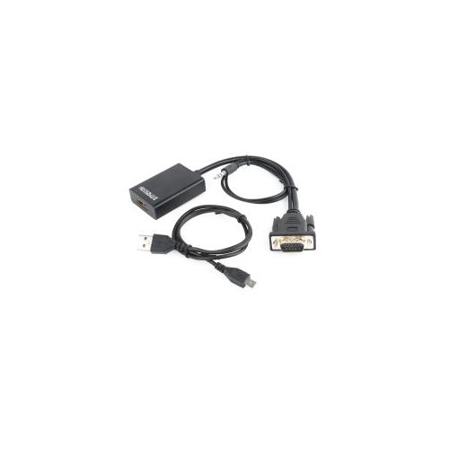 Gembird A-vga-hdmi-01 Videokabel-adapter 0.15 M Hdmi Typ A (standard) Vga (d-sub) Schwarz