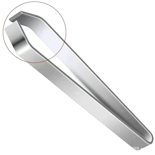 Fischgrätenpinzette aus Edelstahl für die Küche, Zangen-Clip-Puller-Entferner, Fischgrätenzupfklemme, Küchenzubehör Image