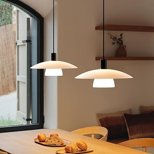 LED-Pendelleuchte, 1-flammig, 30/40 cm, klare Glasform mit elegantem Design, lackierte Oberflächen, moderner nordischer Stil, 110–240V Image