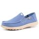 Kickback Couch 2.0 - Mens Shoes - Color Mid Blue - Lightweight Slip On Canvas Shoes Men - Loafers for Men - All Day Comfort - Slip On or Slide in Mens Casual Shoes - Size UK 7