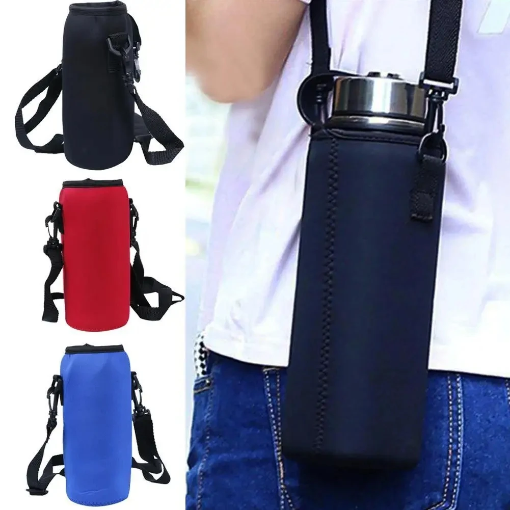 Sport Wasser flasche Abdeckung Neopren Isolator Hülle Tasche Tasche Tasche für 1000ml Wasser flasche Träger isolierte Abdeckung Tasche Image