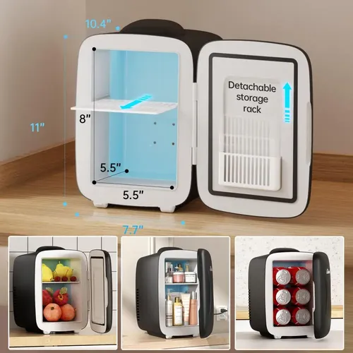 Mini-Kühlschrank kleiner Kühlschrank Auto kühlschrank Schnell kühlung 4 Liter/6 Dosen Hautpflege