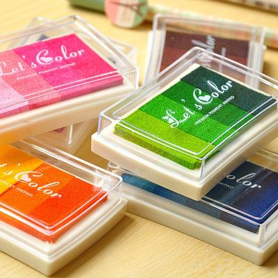 6pcs Colorful Stamps, Diy Gradient Stamp Pads, Creative Stationery And Stamp Supplies, Suitable For Finger Painting, Journaling, And Doodling, Etc