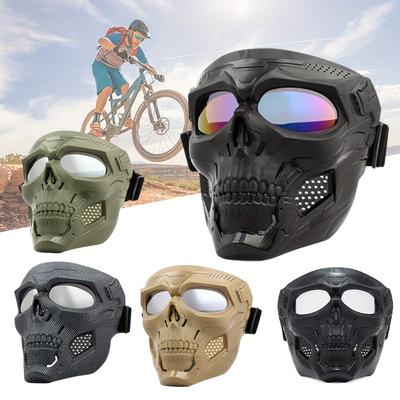 Airsoft Mask Full Face Tactical Masks With Pc Lens Eye Protection For Halloween Cs Survival Games Shooting Cosplay Movie Paintball Scary Masks