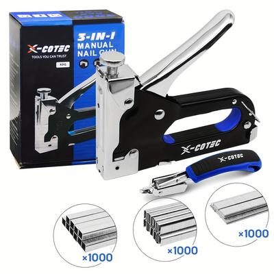 TEMU Staple Heavy Duty Kit With 3000 , 3 In 1 Heavy Duty Staple For Wood, Wall Stapler, Heavy Duty Staple For Upholstery Wood