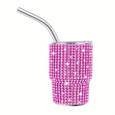 1pc, Tumbler Design Studded Shot Cup, 3oz Stainles...