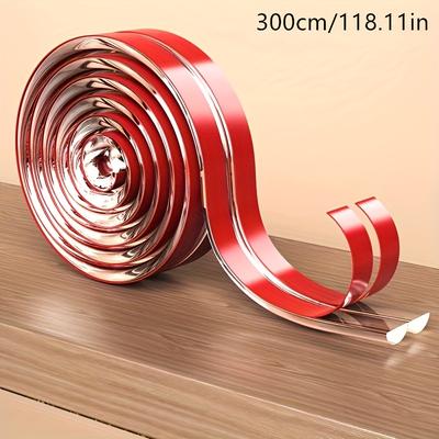 TEMU 6.6ft Clear Safety Protector Strip - Soft Pvc, With Upgraded Strong Adhesive Tape - Smooth, Rounded Corners For Cabinets, Tables, Drawers, Protector