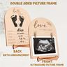 1pc Creative Wooden Ultrasonic Photo Frame, Double-sided Logo, Pregnancy Announcement Sign, Ultrasonic Photo Frame, Pregnancy Gift For New Mothers, Room Decor