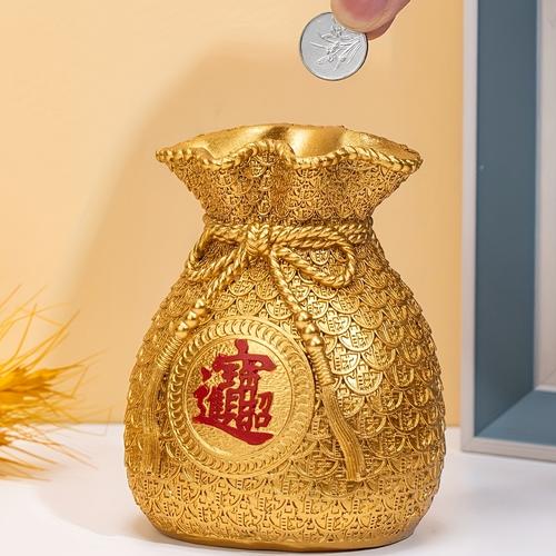 TEMU 1pc Sac À Argent de Style Chinois, Boîte de Rangement , Ornement , Décoration de Maison, Salon, Bar, Café, Décoration de Table, Ornement D'affichage Sur Table