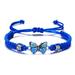 Simple Braided String Bracelet For Women Blue Butterfly Adjustable Girls G 5R3W A1D9