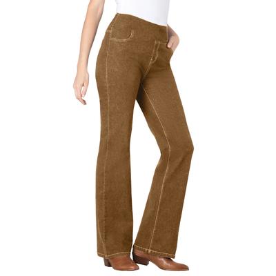 Plus Size Women's Flex-Fit Pull-On Bootcut Denim Jean by Woman Within in Toffee (Size 18 W)