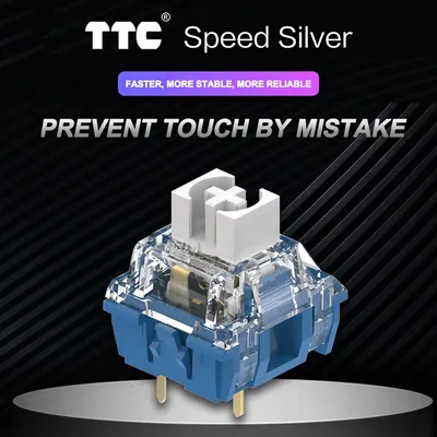 TTC Speed Silver Switch V1 Linear 45g RGB 3Pin Keyboard Switches HIFI Custom Gaming Mechanical