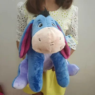 37cm Disney Original Winnie The Pooh Friend Eeyore Donkey Stuffed Animal Plush Toy Blue Donkey Soft