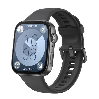 Smartwatch HUAWEI "WATCH FIT 3, 4,62 cm (1,82 Zoll) AMOLED-Display", schwarz, Smartwatches, Herzfrequenz-Monitoring, SpO2, Atemübungen Image