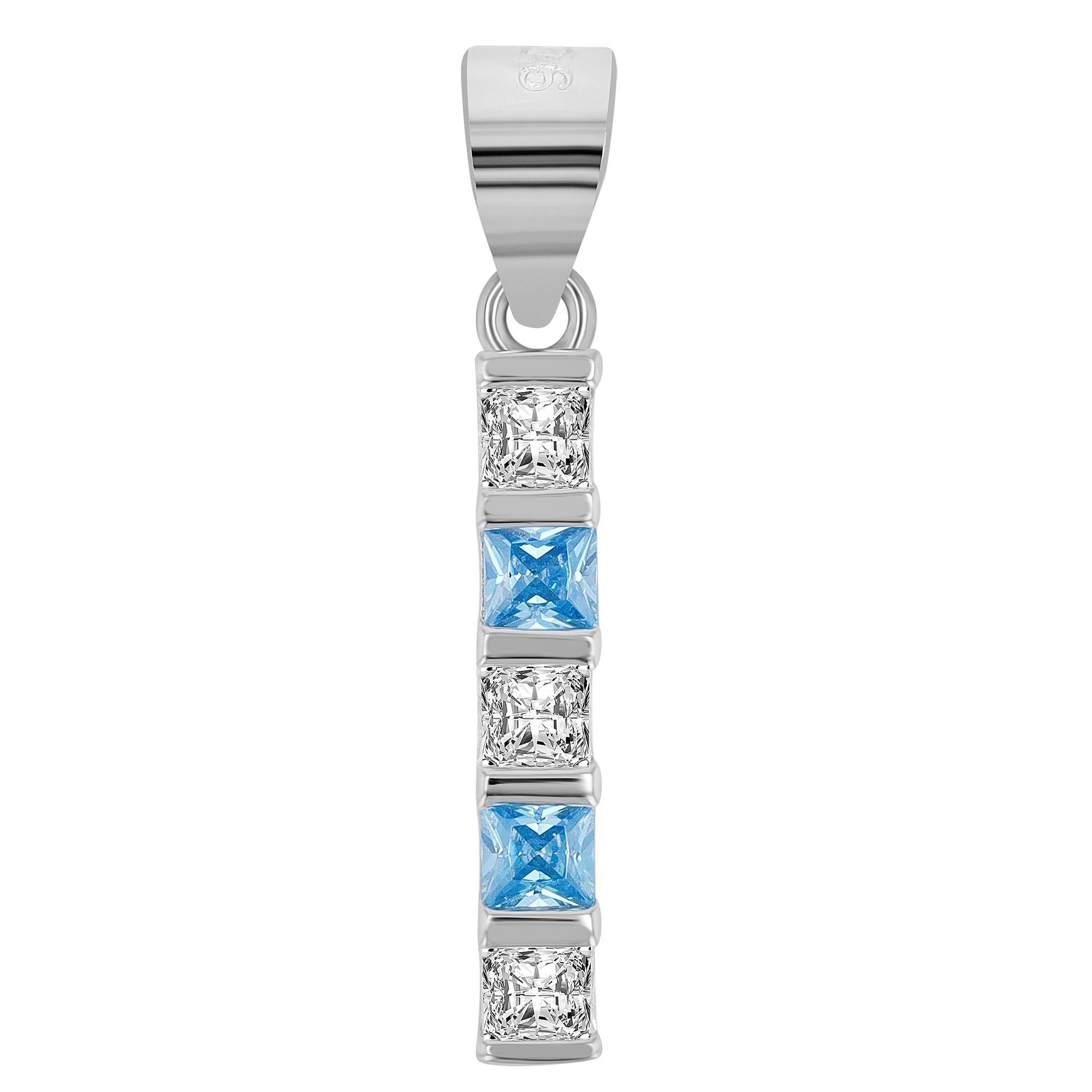 Kettenanhänger ADELIA´S "moderner Schmuck Anhänger aus 925 Sterling Silber", blau, Schmuckanhänger, Damen, Silber 925 (Sterlingsilber), Kettenanhänger Image