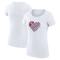 Women's G-III 4Her by Carl Banks White LA Clippers Heart T-Shirt