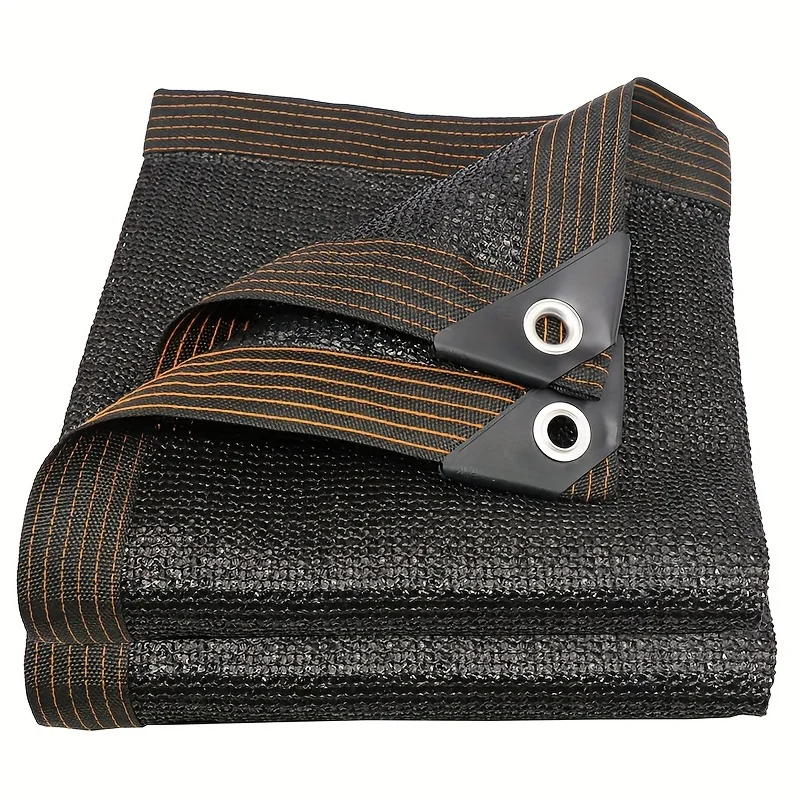 Einfach zu installierendes schwarzes Sonnenschutznetz für Balkone, Innenhöfe und Schwimmbäder, Anti-UV-Markisen und Gewächshaus-Sonnenschutznetze Image