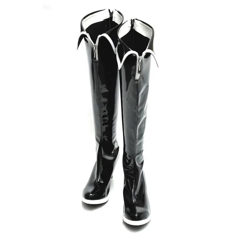 ROCK Cosplay SHOOTER Frauen Schwarze Stiefel Party Halloween Karneval Schuhe Nach Maß