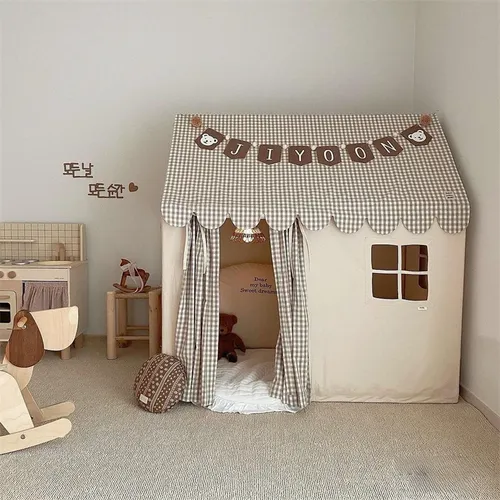 Spielhaus für Kinder Tipi Zelt Indoor Spielhaus Jungen und Mädchen Haus Puppenhaus kleines Haus und