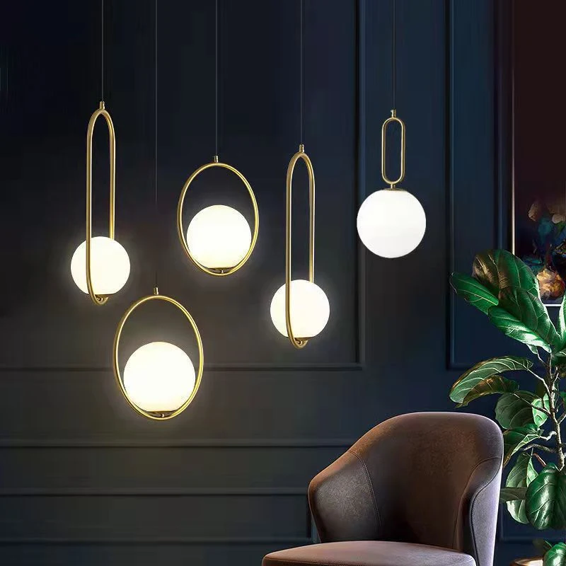 Moderne LED runde Glaskugel Pendel leuchte Esszimmer Eisen Pendel leuchte Decke Hängelampe für Wohnzimmer Kronleuchter Schlafzimmer Lampe lampe wohnzimer kronleuchter hängelleuchte pendelleuchte