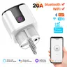 Tuya WiFi Smart Steckdose Stecker 20A EU mit EU Strom Statistiken Timing Schalter Fernbedienung Stimme Steckdose Alexa Google