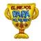 1pc Grande Miglior Papà Trofeo Foil Palloncini Spagnolo Festa del Papà Trofeo Palloncino Festa del