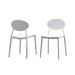 Ivy Bronx Irmgardt Low Back Side Chair Dining Chair Plastic/Acrylic in White | 32 H x 17.75 W x 18.5 D in | Wayfair