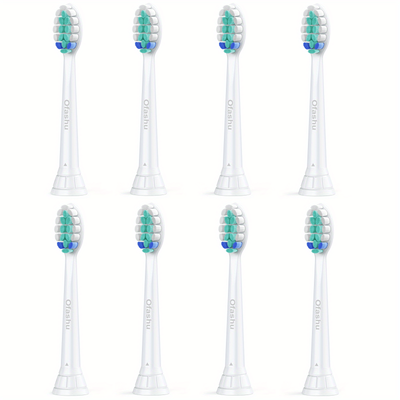 TEMU Toothbrush Heads For : Electric Brush Head Compatible With Protective Clean C2 C1 G2 W 4100 5100 Hx9023 Hx6250 , White, 8 Packs